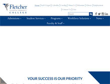 Tablet Screenshot of fletcher.edu